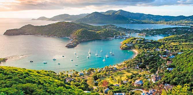 Scorcio suggestivo di St. John's ad Antigua sul mare con barche a vela | Caraibi | Turisanda