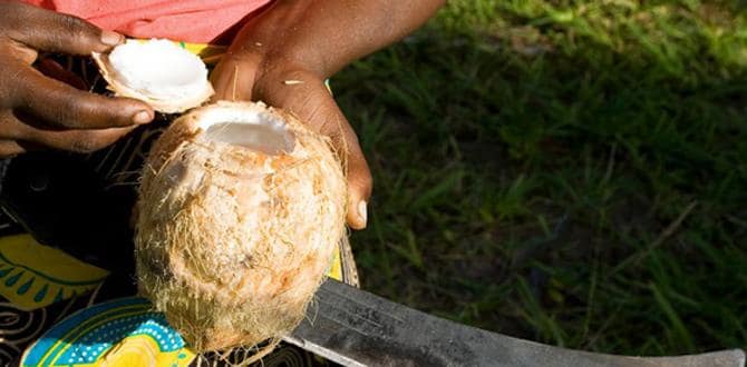 Locale che apre noce di cocco in Mozambico | Africa | Turisanda