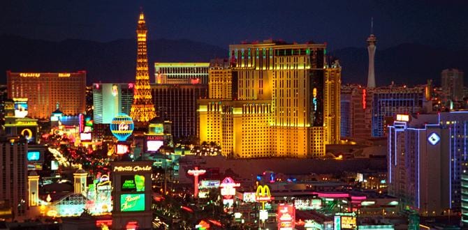 Vista notturna su Las Vegas in Nevada | Stati Uniti | Turisanda