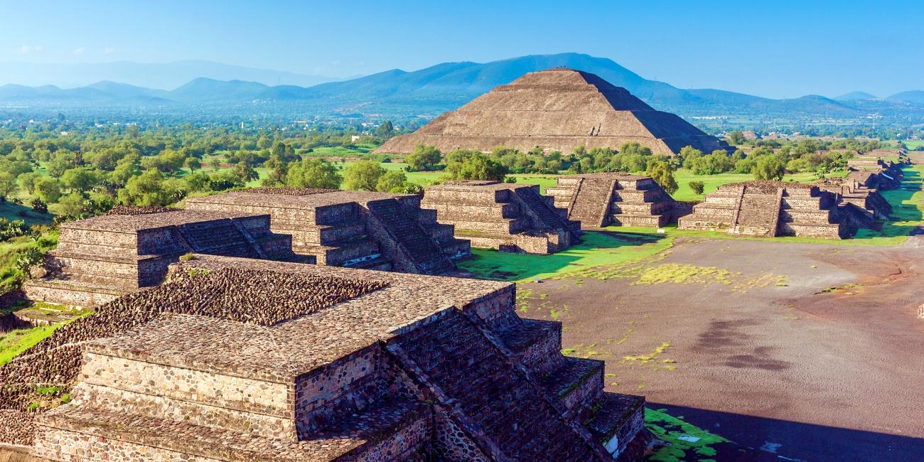 Piramide del Sole a Teotihuacan, Messico Maya